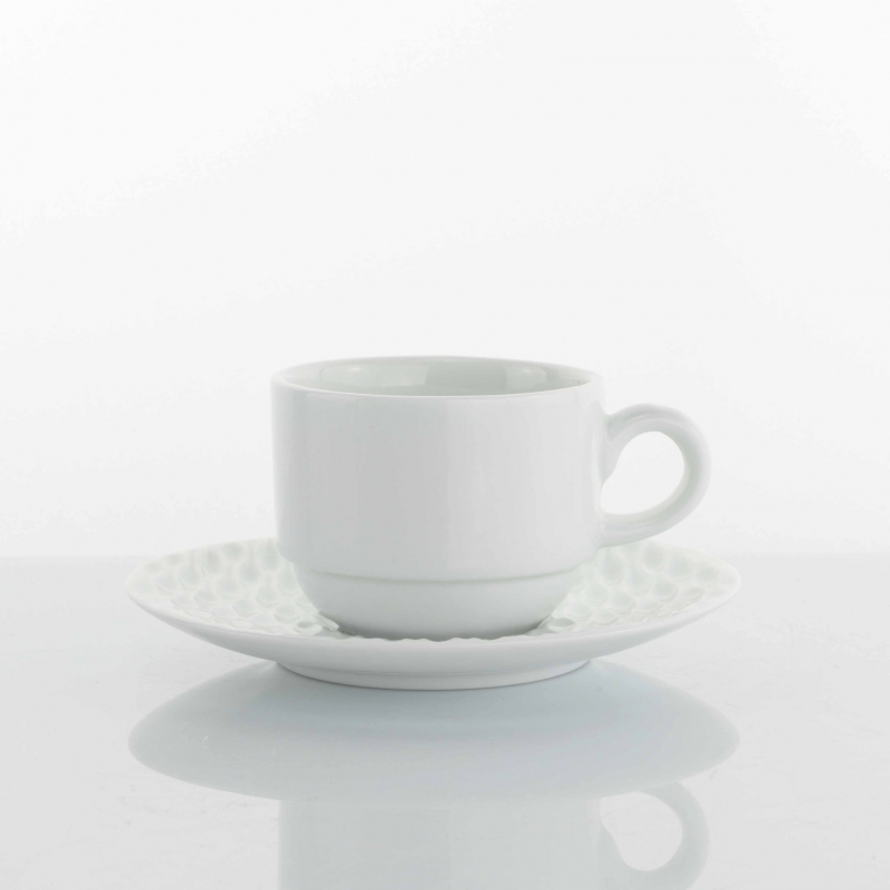 Set caffe bianco in rilievo Set caffe bianco in rilievo